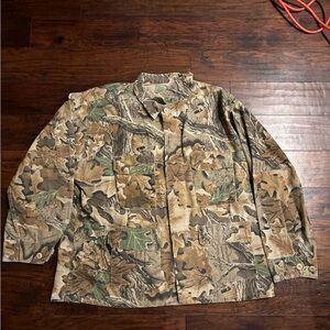 vintage true spec camo button up real tree